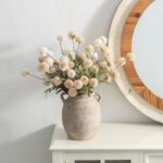 Ceramic Flower Vase 7.6 inch Farmhouse Rustic Vase Ornamental Pottery ... - Image 6