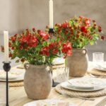 Ceramic Flower Vase 7.6 inch Farmhouse Rustic Vase Ornamental Pottery ... - Image 7