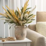 Ceramic Flower Vase 7.6 inch Farmhouse Rustic Vase Ornamental Pottery ... - Image 8