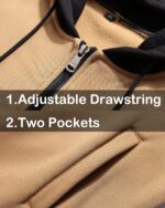 GXAMOY Males's 2 Items Tracksuits Operating Sports activities Fits Drawstring Waist... - Image 3