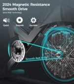 pooboo Train Bike, Adjustable Magnetic/Brake Pad Resistance Silent ... - Image 5