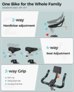 pooboo Train Bike, Adjustable Magnetic/Brake Pad Resistance Silent ... - Image 6