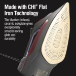 CHI Steam Iron for Garments with 8’ Retractable Twine, 1700 Watts, 3-Manner... - Image 3