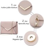 KKXIU Girls Elegant Fake Leather-based Night Envelope Clutch Purse Foldove... - Image 4