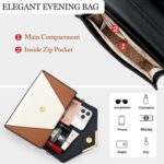 KKXIU Girls Elegant Fake Leather-based Night Envelope Clutch Purse Foldove... - Image 8