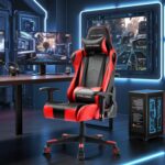 GTRACING Gaming Chair with Reclining Backrest, Adjustable Peak and S... - Image 3