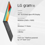 LG gram 16” Light-weight Laptop computer, Intel thirteenth Gen Core i7 Evo Platform, W... - Image 3
