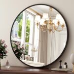 24 Inch Spherical Mirror - Circle Mirrors for Rest room, Entryway and Livin... - Image 2