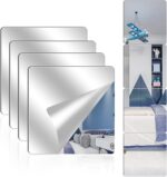 4 Pack Acrylic Mirrors for Wall,8 x 8 Inch Self Adhesive Frameless Sma... - Image 2