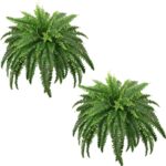 45" Fake Ferns, Realistic Large Artificial Bush Plants, 2 Artificial B... - Image 2