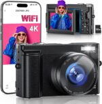 4K Digital Digital camera for Pictures, WiFi 64MP 180° Flip Display screen 3" Autof... - Image 2