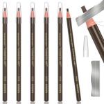 6 Piece Darkish Brown Waterproof Eyebrows Pencil Tattoo Make-up And Microb... - Image 2
