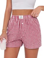 ANRABESS Boxer Shorts for Ladies Gingham Pajama 2025 Summer time Informal Loun... - Image 2