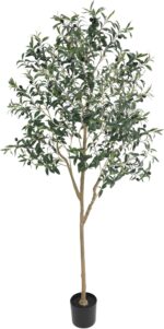 Artificial Olive Tree for Living Room Decor, 6FT Tall Faux Silk Plant ... - Image 2