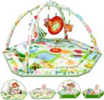 Child Play Mat,Tummy Time Mat with 6 Removable Toys-Exercise Gymnasium for V... - Image 2