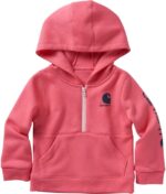 Carhartt Kid's CA7106 Long-Sleeve Quilted Jersey Half-Zip Sweatshirt -... - Image 2