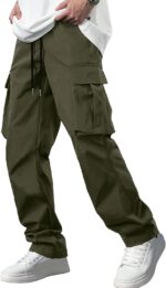 Comdecevis Men's Casual Cargo Pants Workout Joggers Stretch Sweatpants... - Image 2