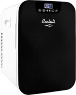 Cooluli 20 Liter Mini Fridge with Temperature Control - Black - Image 2