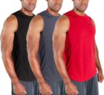 DEVOPS 3 Pack Males's Muscle Shirts Sleeveless Dry Match Gymnasium Exercise Tank ... - Image 2