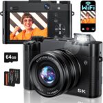Digital Digicam, 6X Optical Zoom & WiFi, 5K 30FPS 64MP Vlogging Digicam,... - Image 2