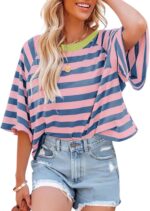 Dokotoo Tops for Girls Striped 2025 Style T Shirts for Girls Coloration B... - Image 2