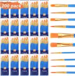 ESRICH Acrylic Paint Brushes Set, 20 Packs / 200 Pcs Nylon Hair Paint ... - Image 2