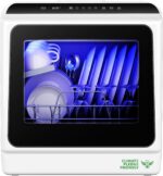 EUHOMY Mini Portable Dishwasher Countertop Compact Dishwashers, Tablet... - Image 2