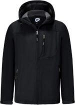 FARVALUE Males's Softshell Jacket with Hood Fleece Lined Windproof Coat ... - Image 2
