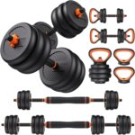 FEIERDUN Adjustable Dumbbells, 20/30/40/45/70/90lbs Free Weight Set wi... - Image 2