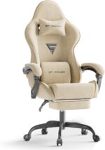 Ferghana Velvet Material Ergonomic Gaming Chair with Footrest and Massag... - Image 2