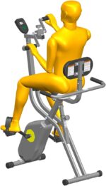 Folding Exercise Bike - Stationary Bikes for Home Use, Arms and Feet W... - Image 2