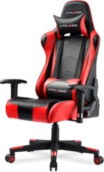 GTRACING Gaming Chair with Reclining Backrest, Adjustable Peak and S... - Image 2