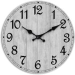 HYLANDA Wall Clock, Rustic Wall Clocks Battery Operated Silent Non Tic... - Image 2