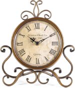 HZDHCLH Classic Desk Clocks for Dwelling Room Bed room Decor, Silent Dec... - Image 2