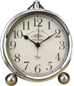 JUSTUP Classic Desk Clock, Iron European Model Desk Clock Battery Ope... - Image 2