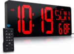 Giant Digital Wall Clock with Distant Management 17.2" LED Giant Show T... - Image 2
