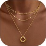 Layered Gold Necklaces for Girls,Stackable Dainty 14K Gold Silver Plat... - Image 2