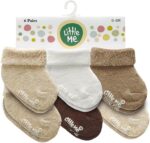 Little Me Child Socks – 6-Pack Terry Flip Cuff Socks for Newborns, Infa... - Image 2