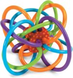 Manhattan Toy Winkel Rattle & Sensory Teether Toy, Blue/Inexperienced/Orange, ... - Image 2