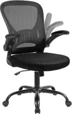 Mesh Workplace Chair, Ergonomic Residence Workplace Desk Chairs with Flip-up Arms... - Image 2