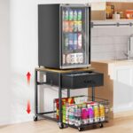 Cellular Mini Fridge Stand with Storage, Peak-Adjustable Mini Beverage... - Image 2