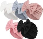 New child Child Lady Hats with Bow Toddler Toddler Beanie Cap New child Hosp... - Image 2