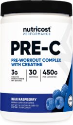 Nutricost Pre-C Pre-Exercise Advanced with Creatine (Blue Rasberry | 30 ... - Image 2