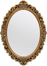 OIGUMR Oval Small Wall Mirror Mirror Classic Hanging Mirrors for Bedro... - Image 2