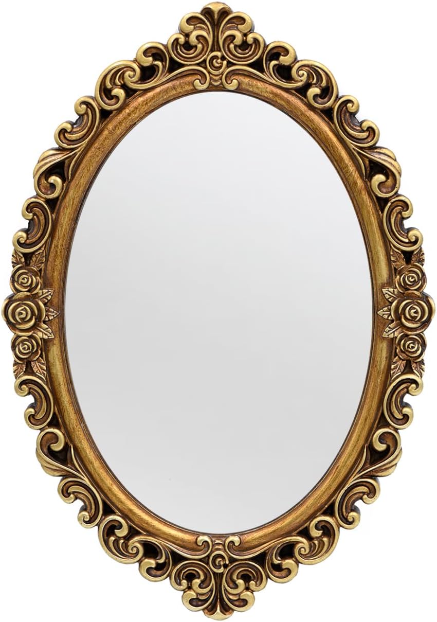 OIGUMR Oval Small Wall Mirror Mirror Classic Hanging Mirrors for Bedro... - Image 2