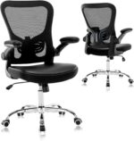 Workplace Chair, Mesh Ergonomic Desk Pc Chair with PU Leather-based Flip-... - Image 2