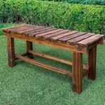 Outside Backyard Bench, 2-Particular person Wooden Patio Bench Weatherproof Outside B... - Image 2