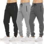 PURE CHAMP Mens 3 Pack Fleece Active Athletic Workout Jogger Sweatpant... - Image 2
