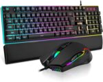 RedThunder K10 Wired Gaming Keyboard and Mouse and Wrist Rest Combo, R... - Image 2