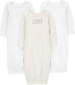 Easy Joys by Carter's Child 3-Pack Impartial Cotton Sleeper Robe - Image 2